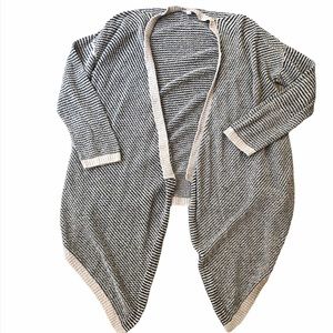 Eileen Fisher waterfall open front cardigan L